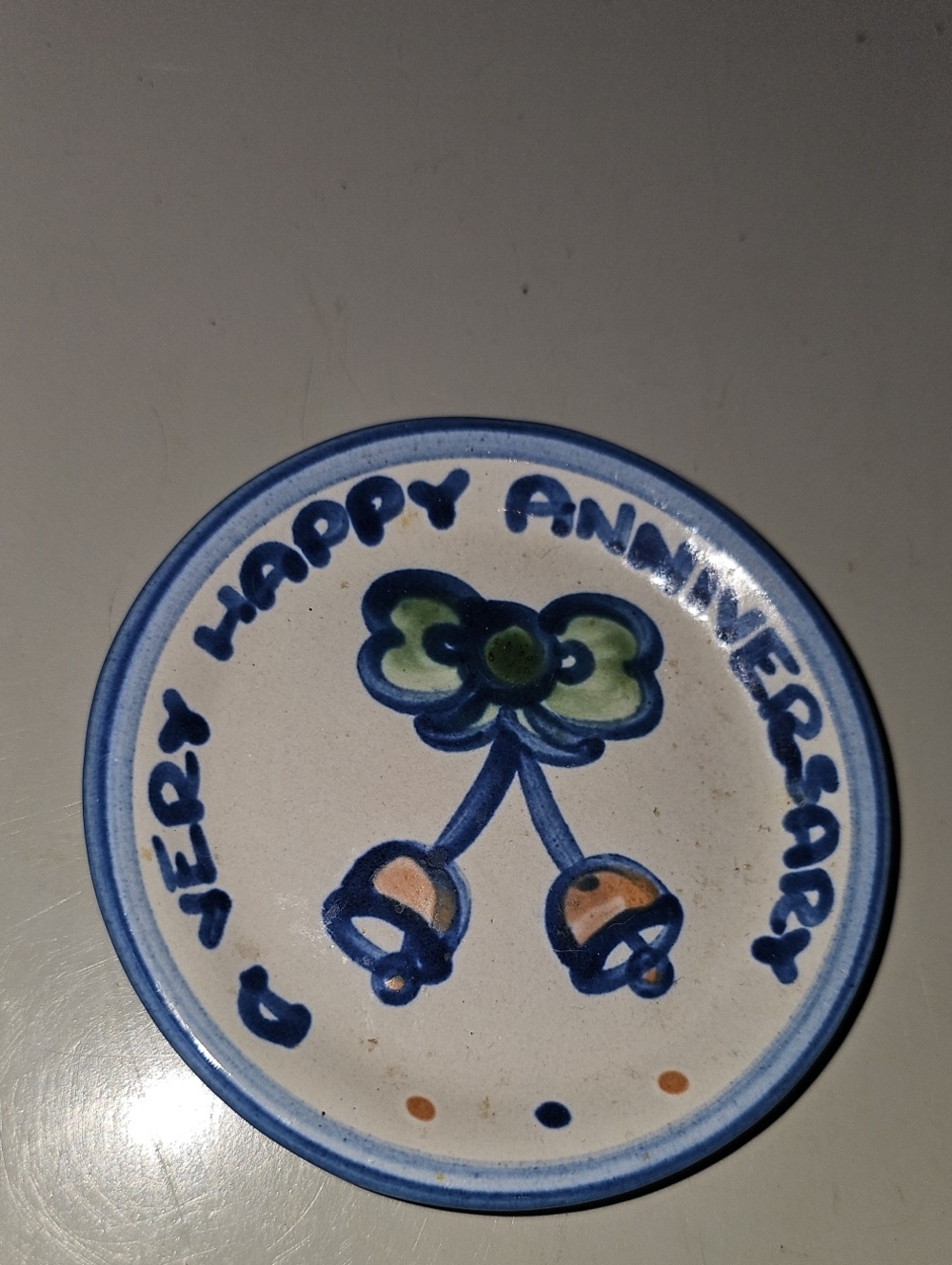 M.A. Hadley A Very Happy Anniversary Trinket Dish